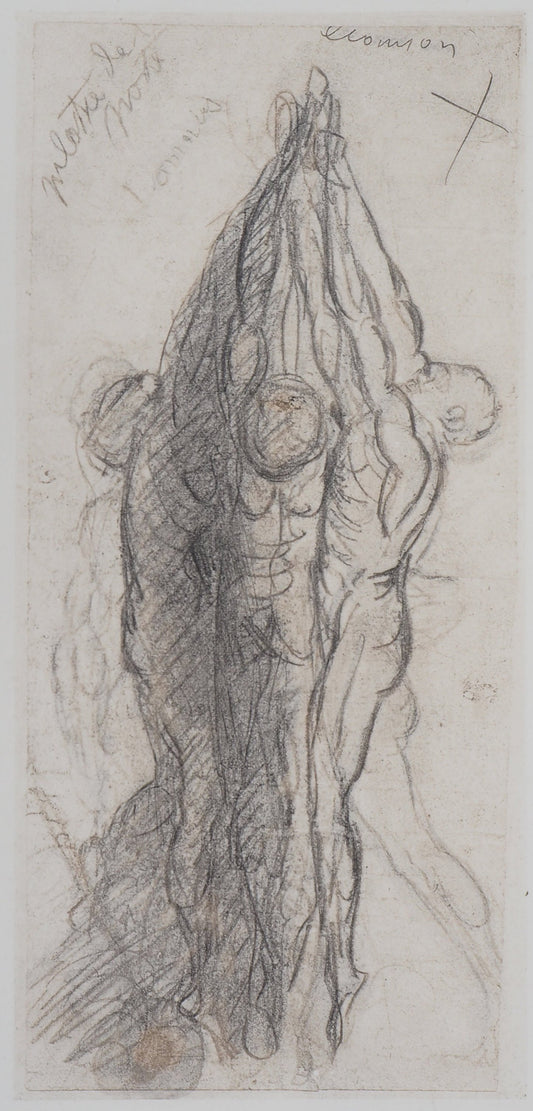 Auguste RODIN : Groupe de damnés suspendus par les bras - Gravure
