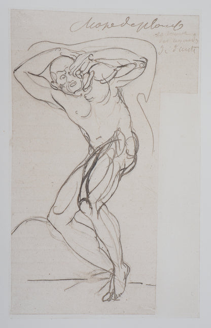 Auguste RODIN : Damné sous une chape de plomb - Gravure
