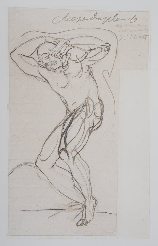 Auguste RODIN : Damné sous une chape de plomb - Gravure