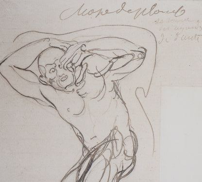 Auguste RODIN : Damné sous une chape de plomb - Gravure
