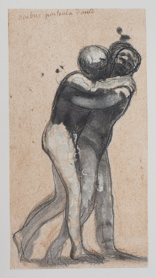 Auguste RODIN : Paul et Françoise de Rimini - Gravure