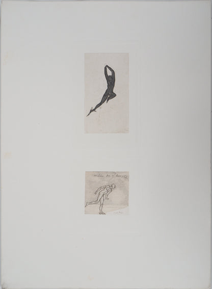 Auguste RODIN : Démon et ombre - Gravure
