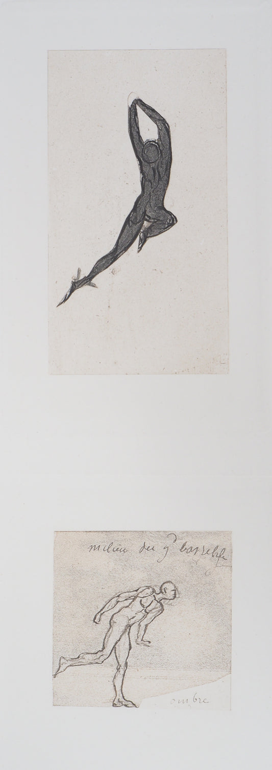 Auguste RODIN : Démon et ombre - Gravure