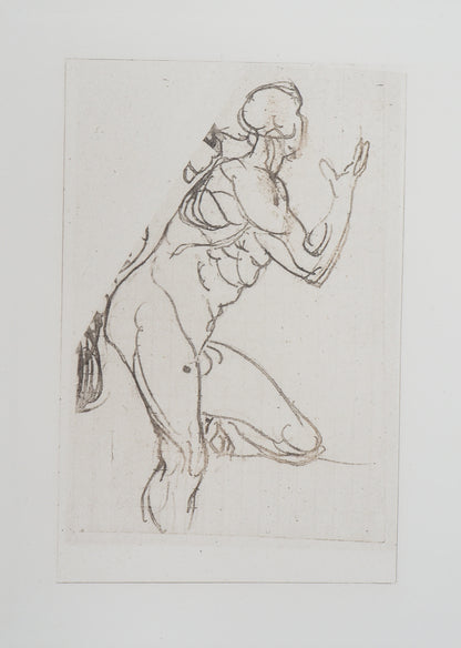 Auguste RODIN : Etudes pour la Tragédies - Gravure