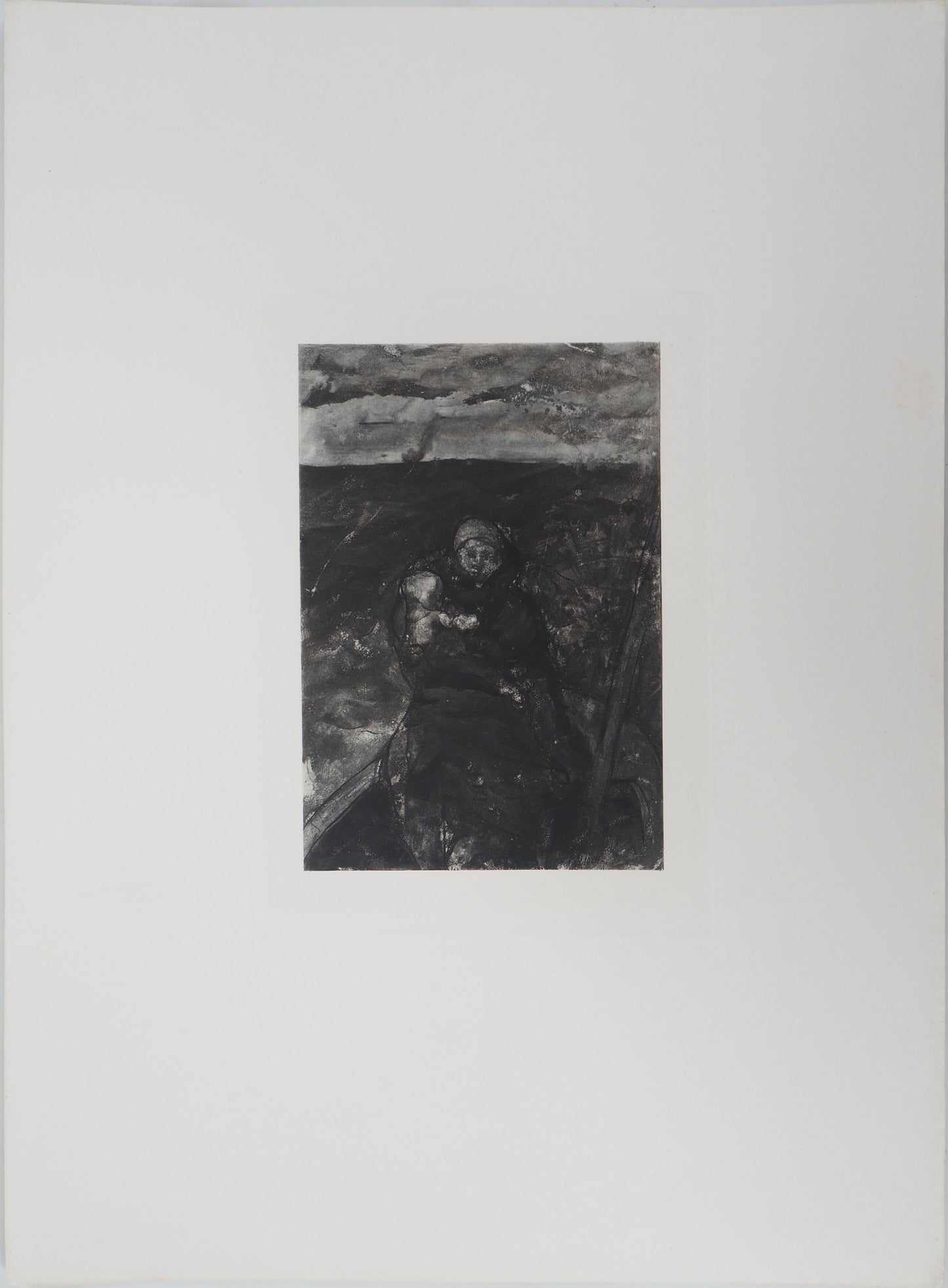 Auguste RODIN :  La barque de Caron - Gravure