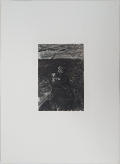 Auguste RODIN :  La barque de Caron - Gravure