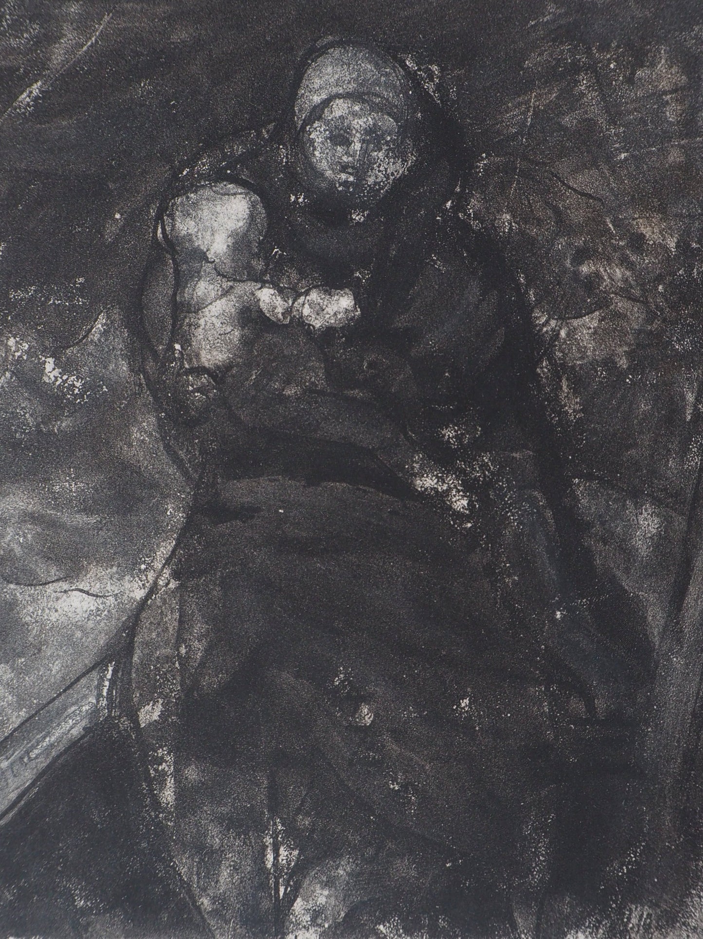 Auguste RODIN :  La barque de Caron - Gravure