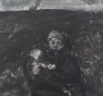 Auguste RODIN :  La barque de Caron - Gravure