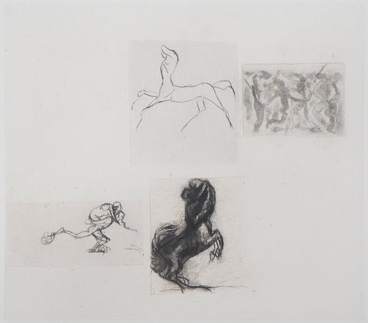 Auguste RODIN : Quatre études - Gravure