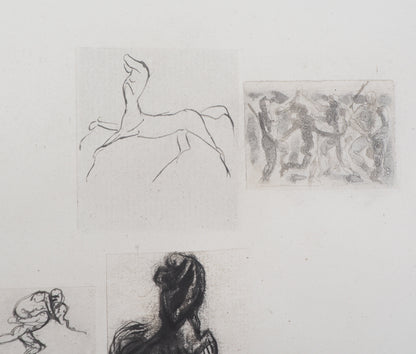 Auguste RODIN : Quatre études - Gravure