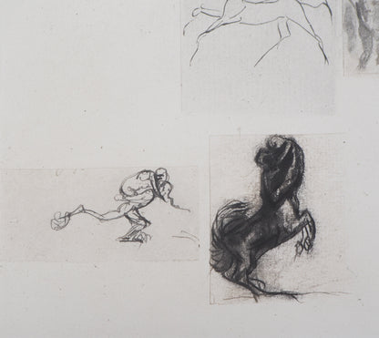 Auguste RODIN : Quatre études - Gravure