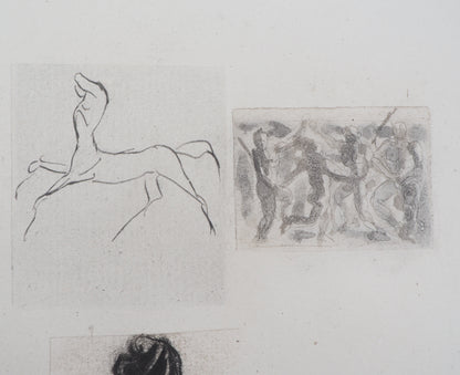 Auguste RODIN : Quatre études - Gravure