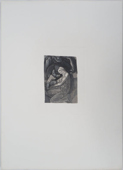 Auguste RODIN : Mère et enfant - Gravure