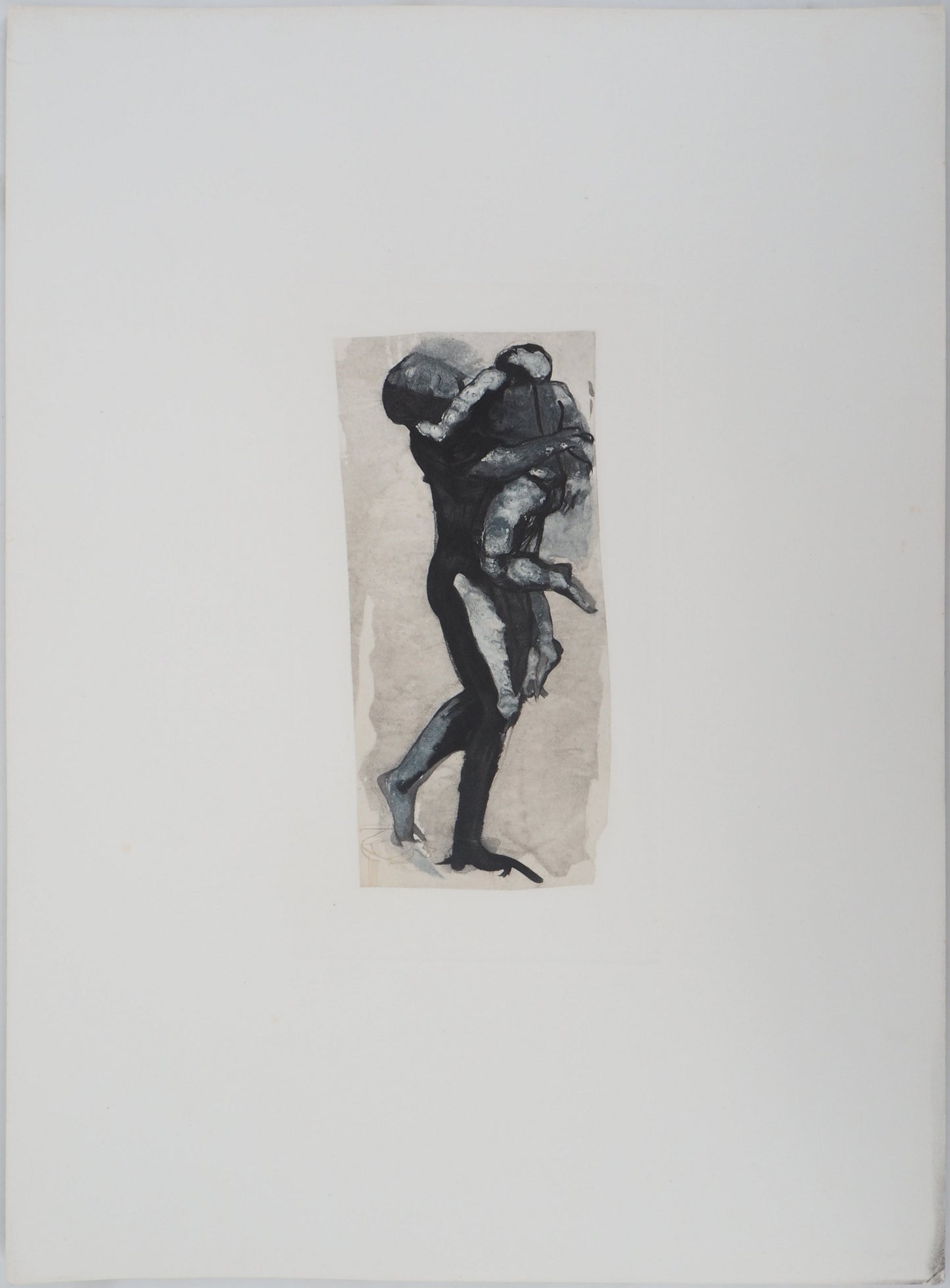 Auguste RODIN :  L’enfant à la sieste - Gravure