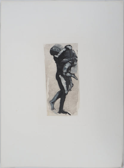 Auguste RODIN :  L’enfant à la sieste - Gravure