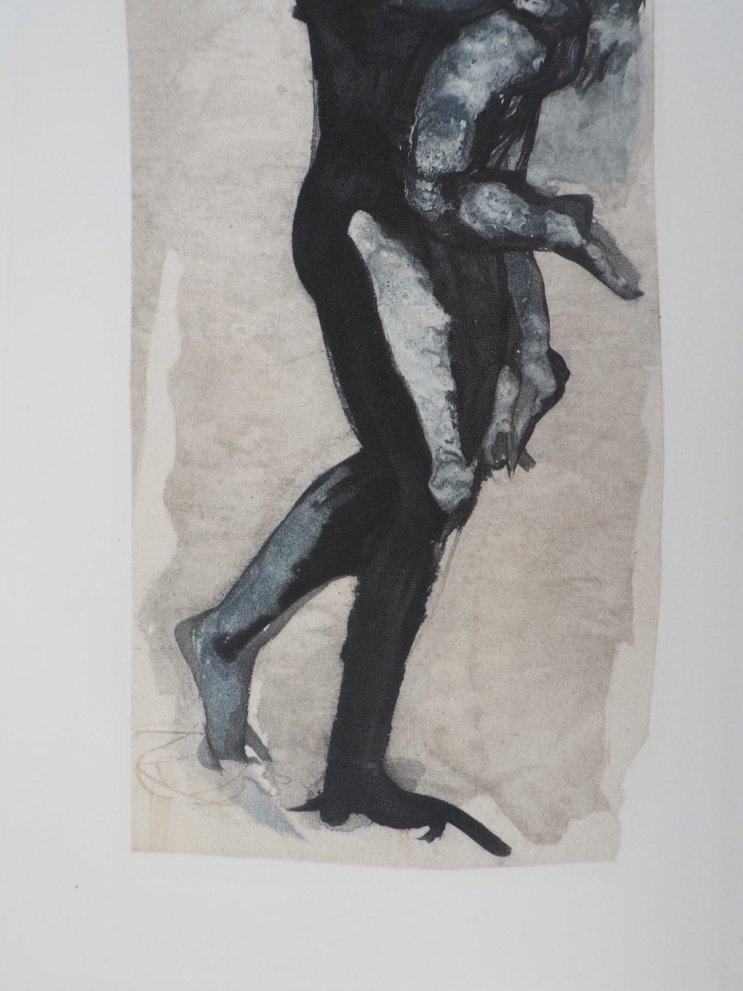 Auguste RODIN :  L’enfant à la sieste - Gravure