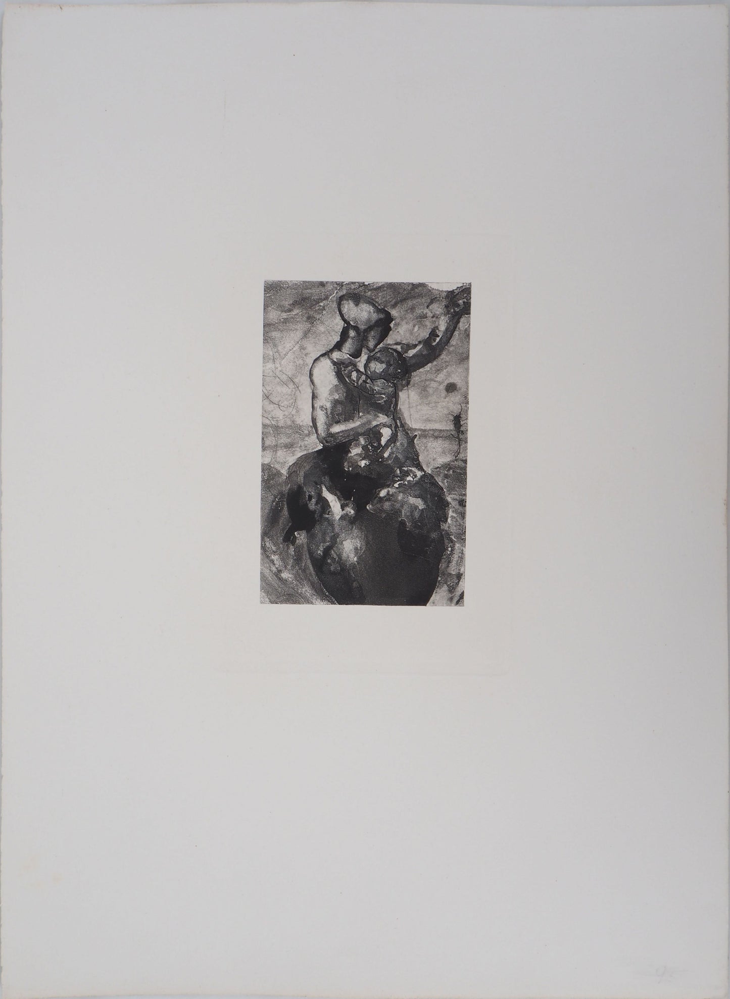 Auguste RODIN : Mère et enfant - Gravure