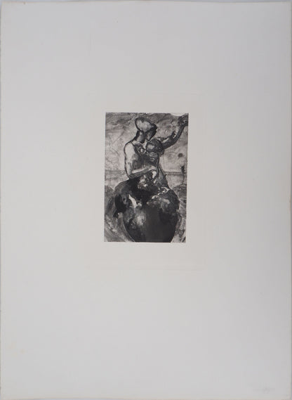 Auguste RODIN : Mère et enfant - Gravure