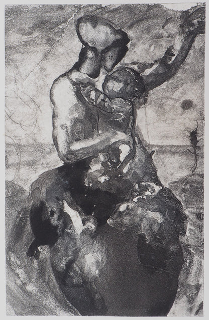 Auguste RODIN : Mère et enfant - Gravure
