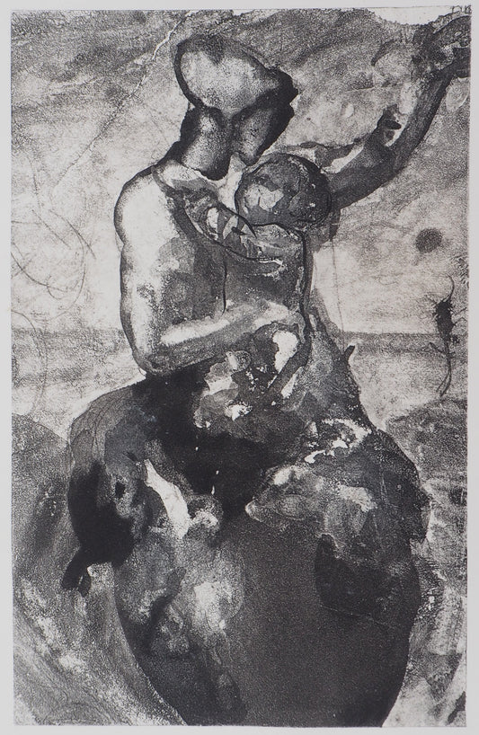 Auguste RODIN : Mère et enfant - Gravure