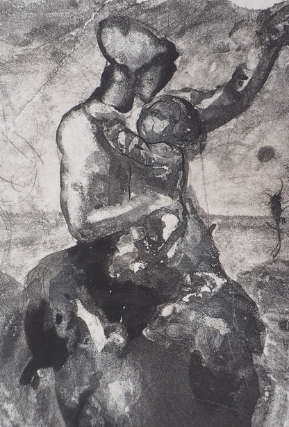 Auguste RODIN : Mère et enfant - Gravure