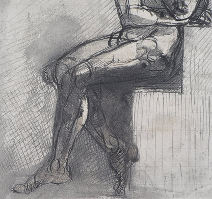 Auguste RODIN : Homme assis - Gravure