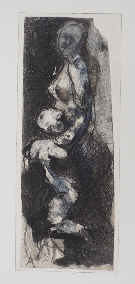 Auguste RODIN : L’amour maternel - Gravure