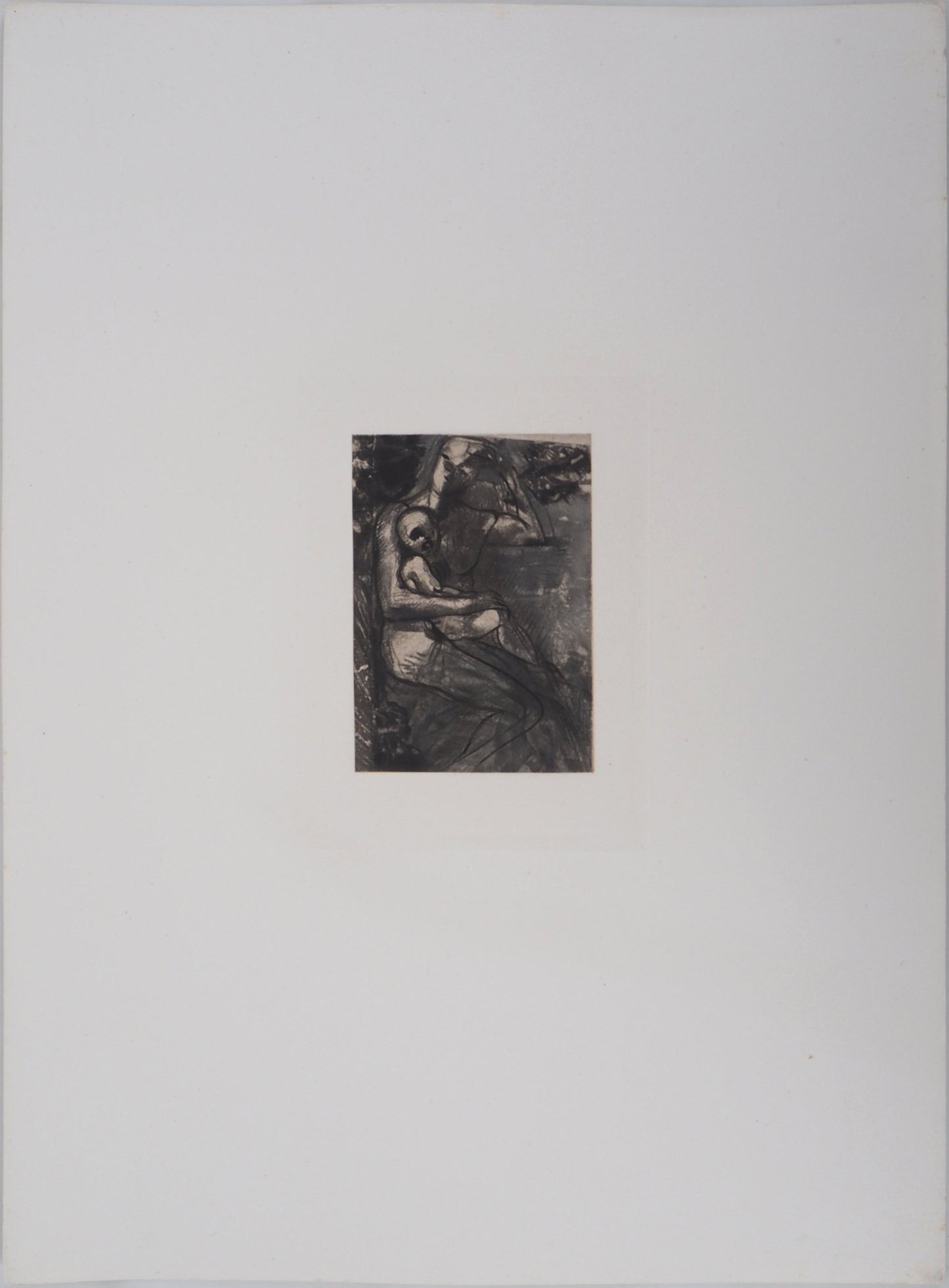 Auguste RODIN : Mère et fils - Gravure