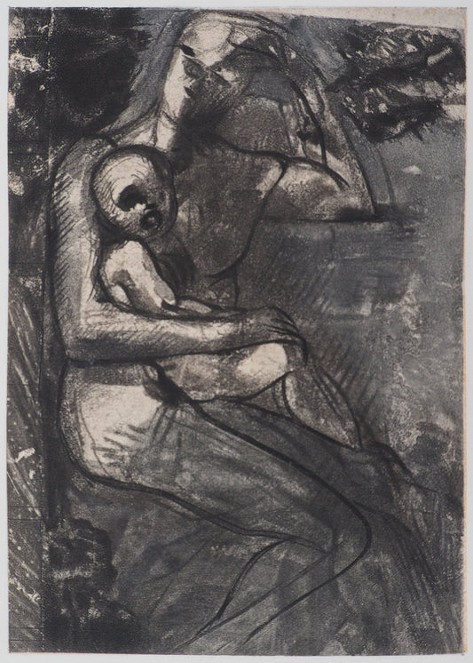 Auguste RODIN : Mère et fils - Gravure