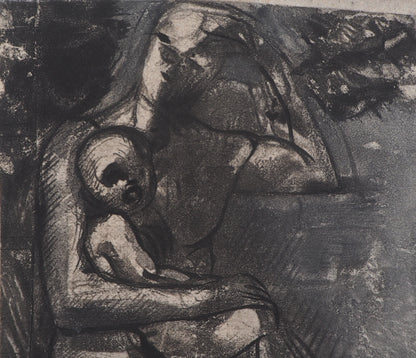 Auguste RODIN : Mère et fils - Gravure