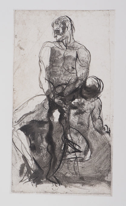 Auguste RODIN : Père et enfant - Gravure