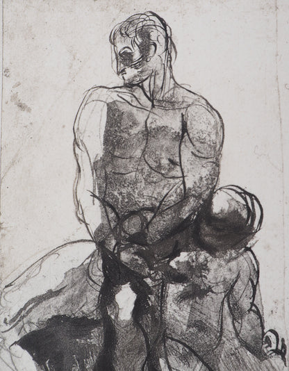 Auguste RODIN : Père et enfant - Gravure