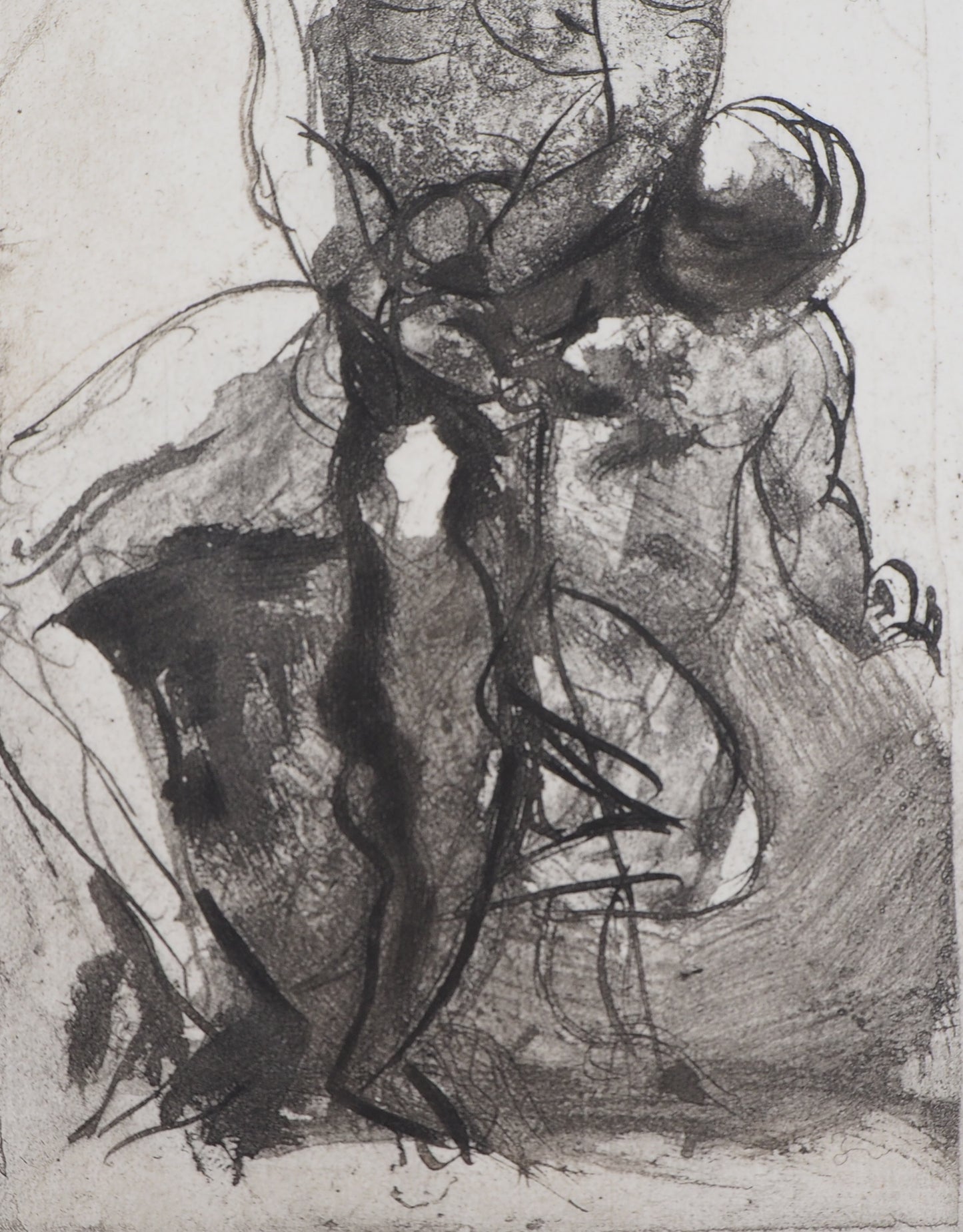 Auguste RODIN : Père et enfant - Gravure