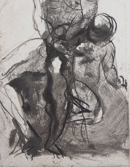 Auguste RODIN : Père et enfant - Gravure