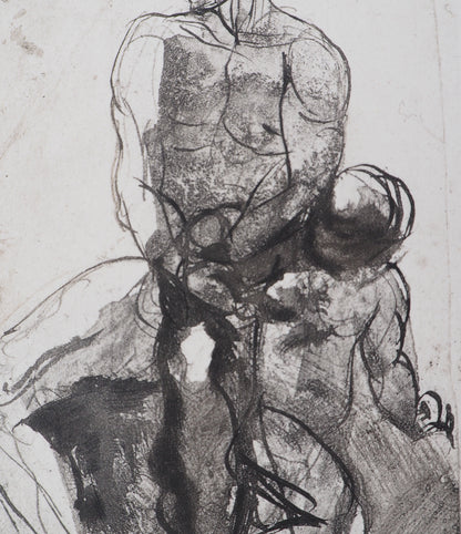 Auguste RODIN : Père et enfant - Gravure
