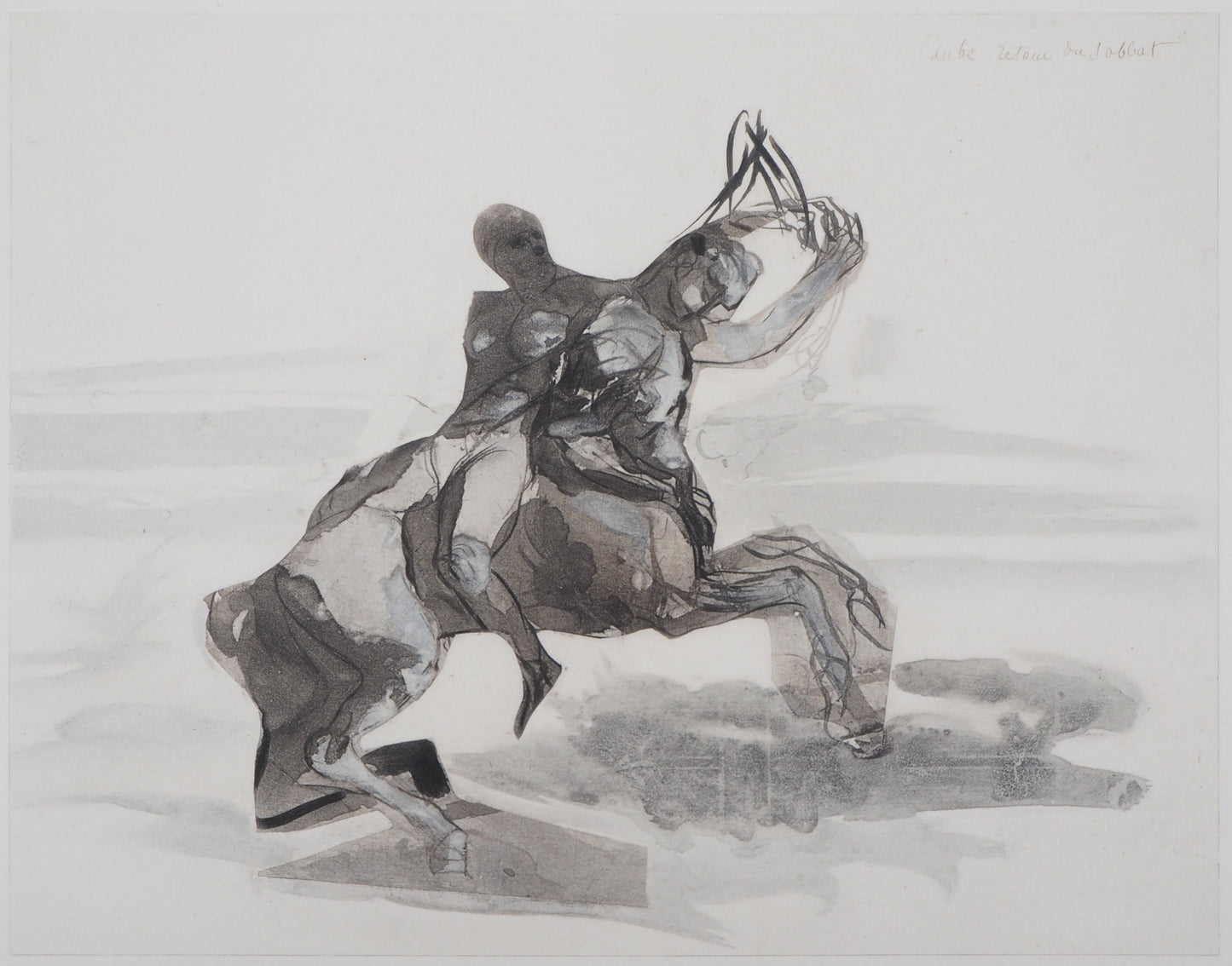 Auguste RODIN : Retour du sabbat  - Gravure