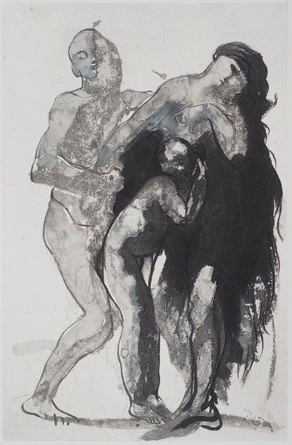 Auguste RODIN : Etude Pastorale - Gravure
