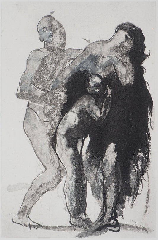 Auguste RODIN : Etude Pastorale - Gravure