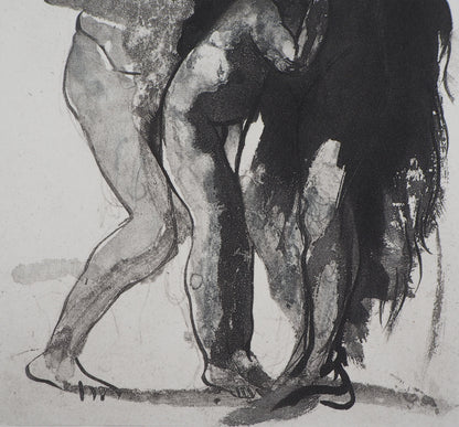 Auguste RODIN : Etude Pastorale - Gravure
