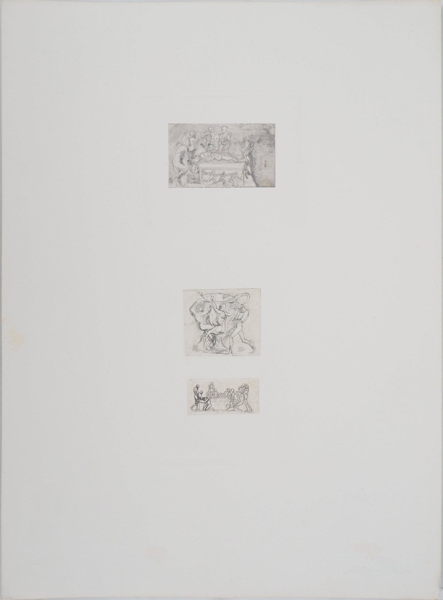 Auguste RODIN :  Vénus, étude de vase et bas-relief - Gravure