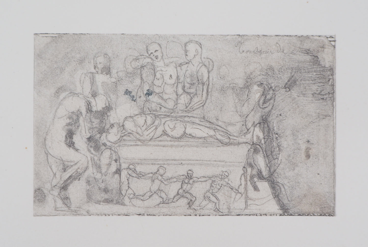 Auguste RODIN :  Vénus, étude de vase et bas-relief - Gravure