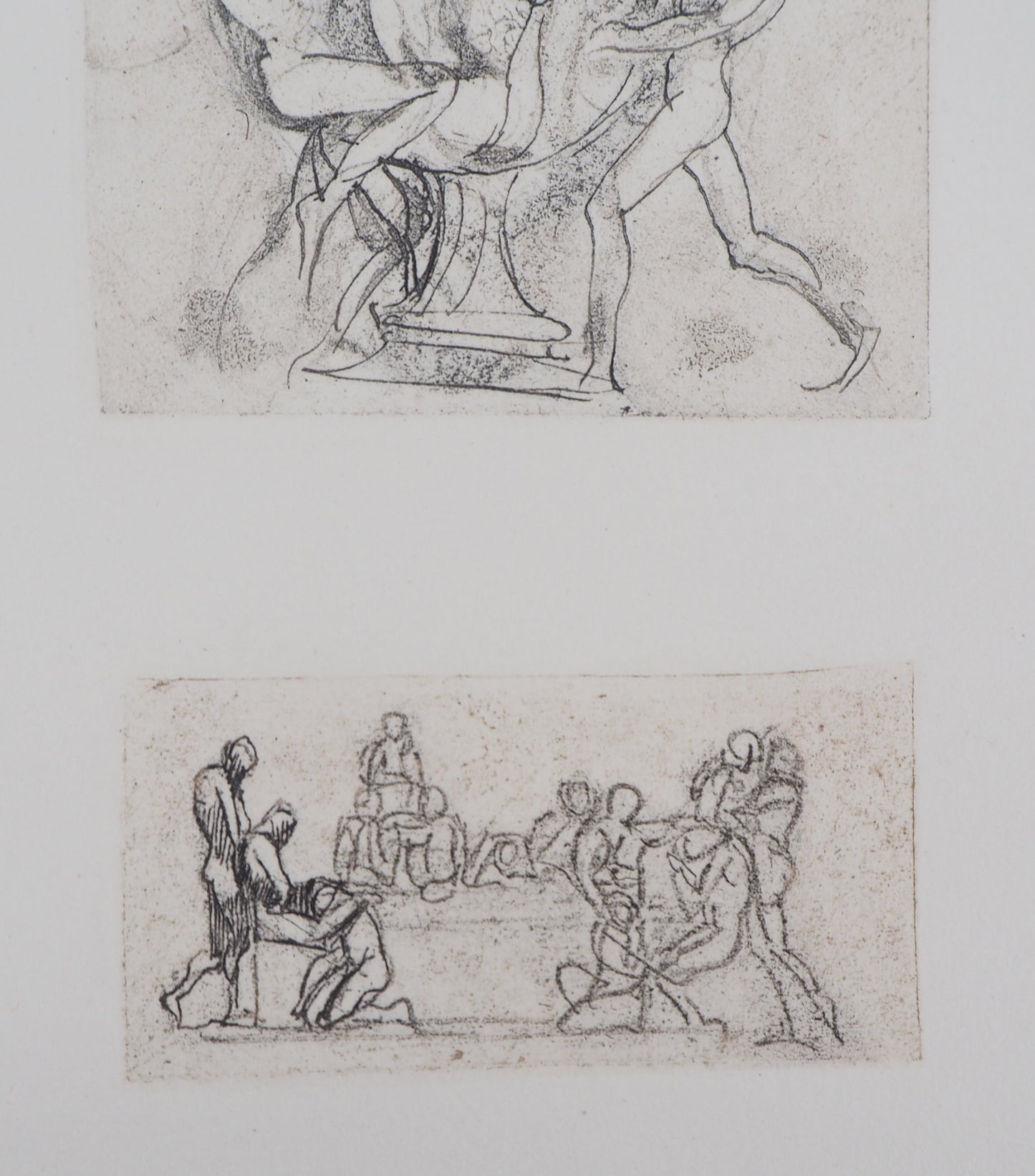 Auguste RODIN :  Vénus, étude de vase et bas-relief - Gravure