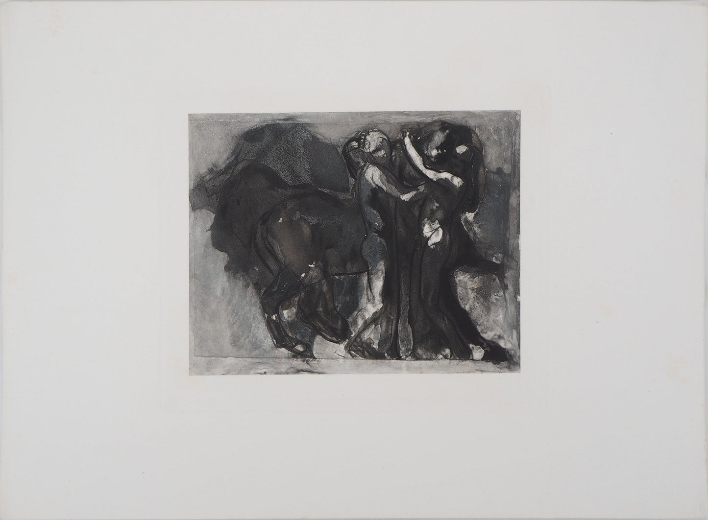 Auguste RODIN : La fête du Centaure - Gravure