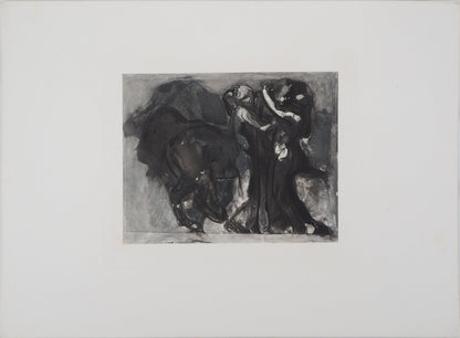 Auguste RODIN : La fête du Centaure - Gravure