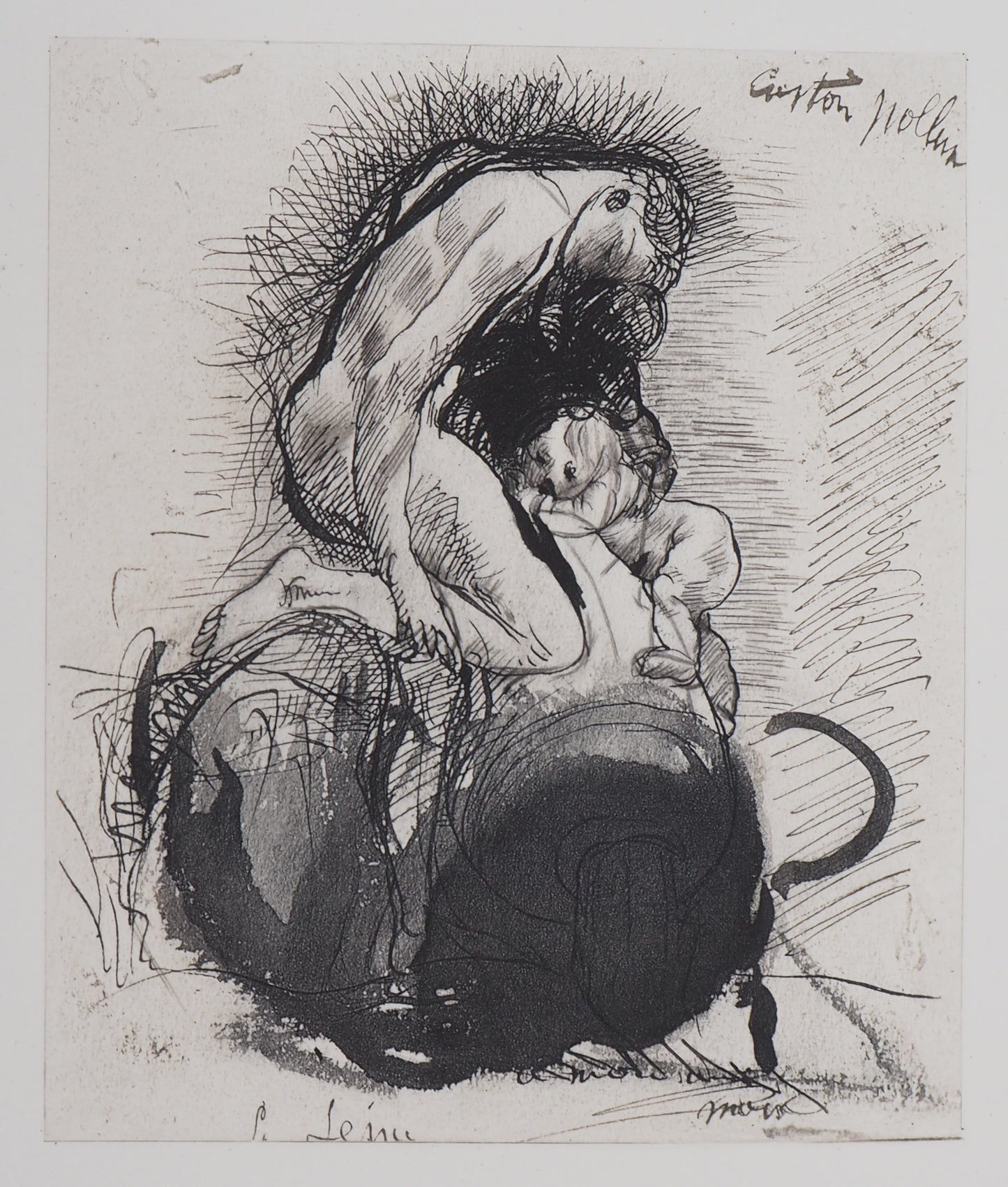 Auguste RODIN : Castor et Pollux - Gravure