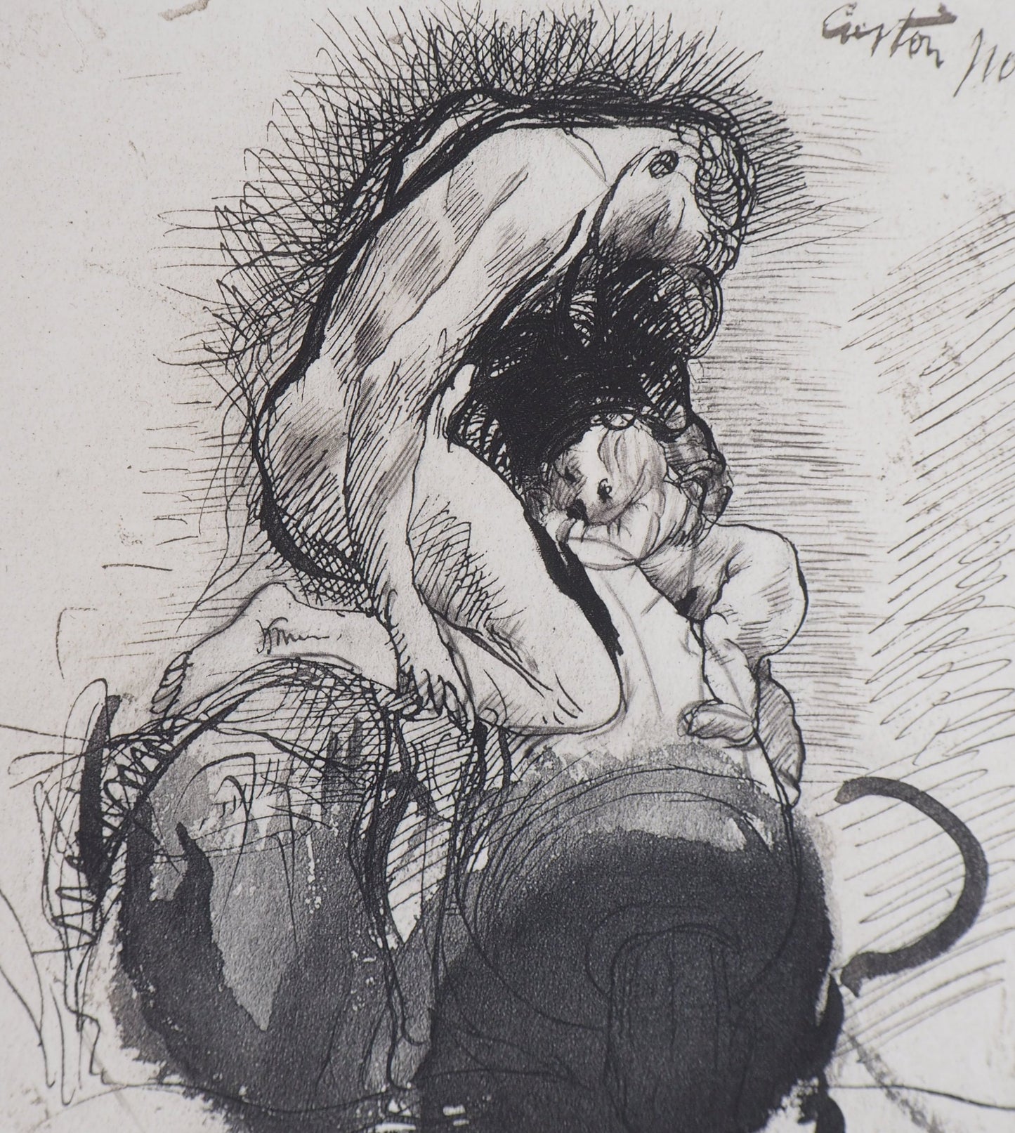 Auguste RODIN : Castor et Pollux - Gravure