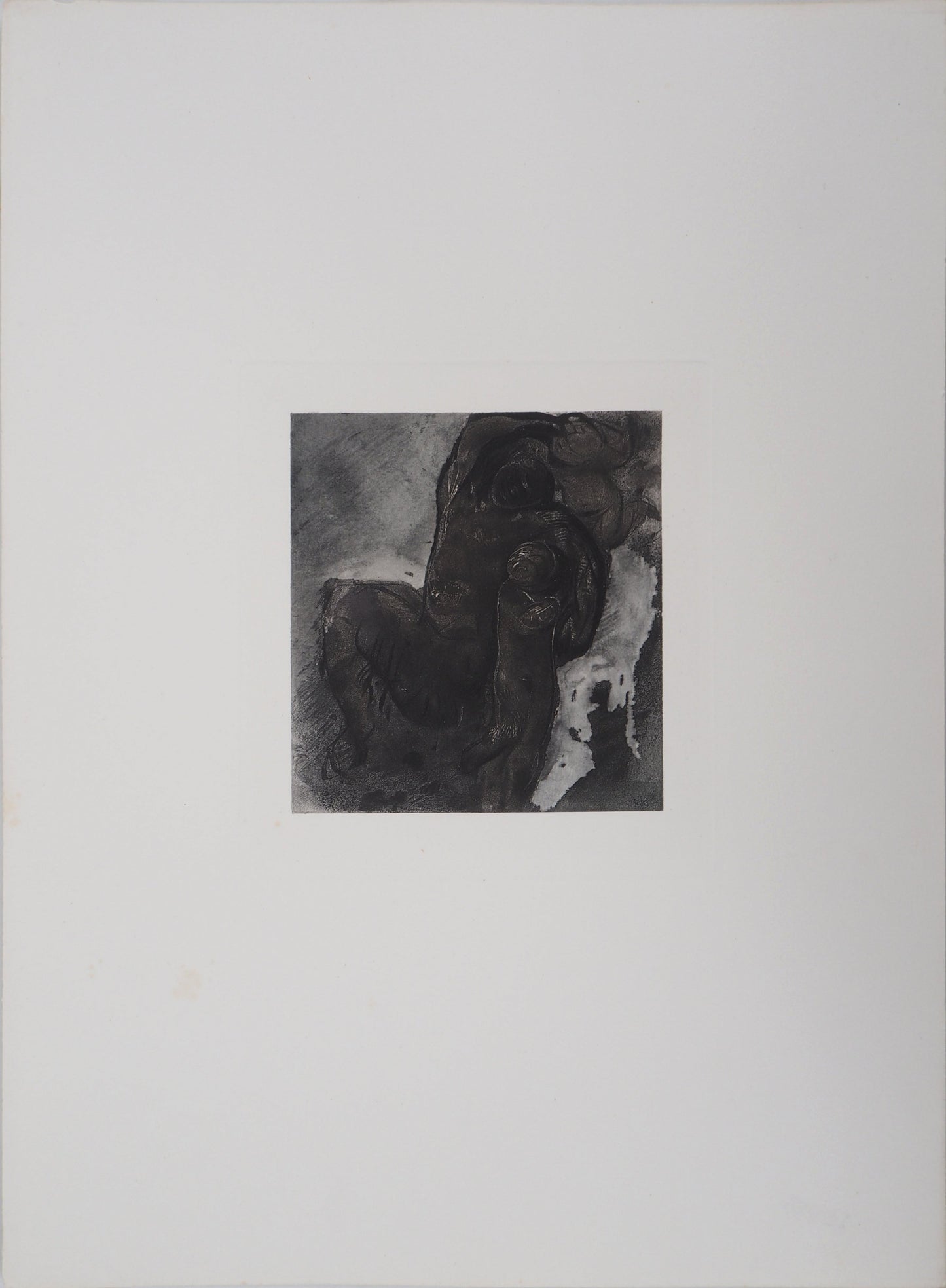 Auguste RODIN : Faune et enfants - Gravure