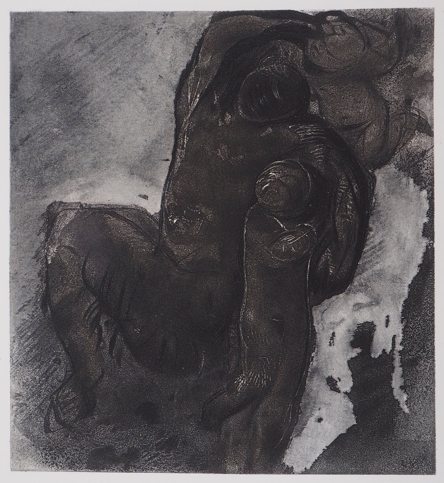 Auguste RODIN : Faune et enfants - Gravure