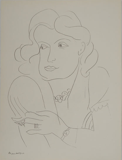 Henri MATISSE : La muse distraite - Lithographie signée
