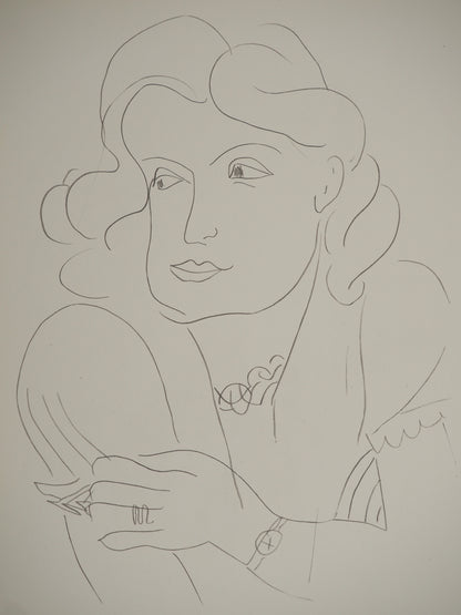 Henri MATISSE : La muse distraite - Lithographie signée